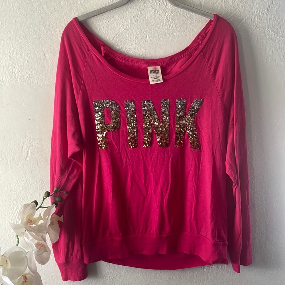 VS PINK | Victoria’s Secret Pink | Pink Bling Shirt Size XS